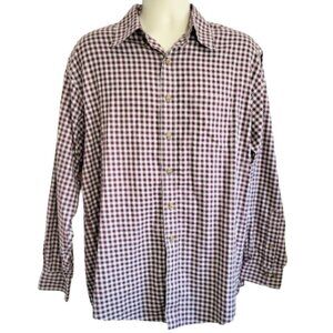 BROOKS BROTHERS Checkered 100% Cotton Button-Down Non-Iron Shirt - Men's L